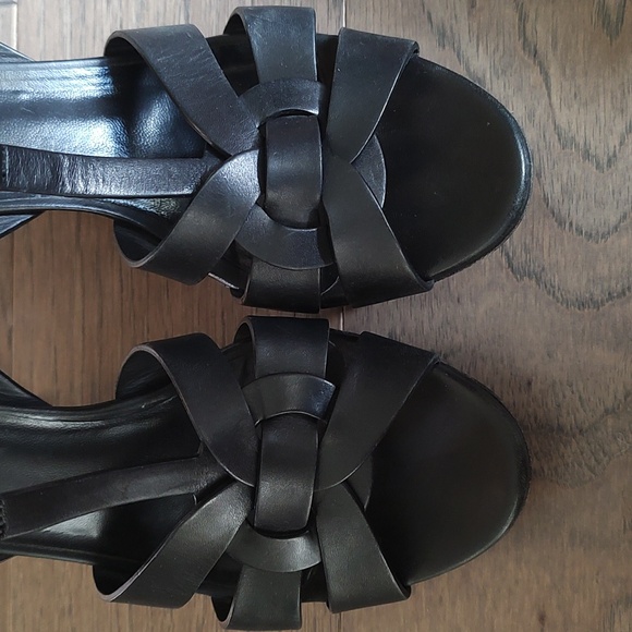 Yves Saint Laurent Tribute Leather Platform Sandal - Picture 2 of 14